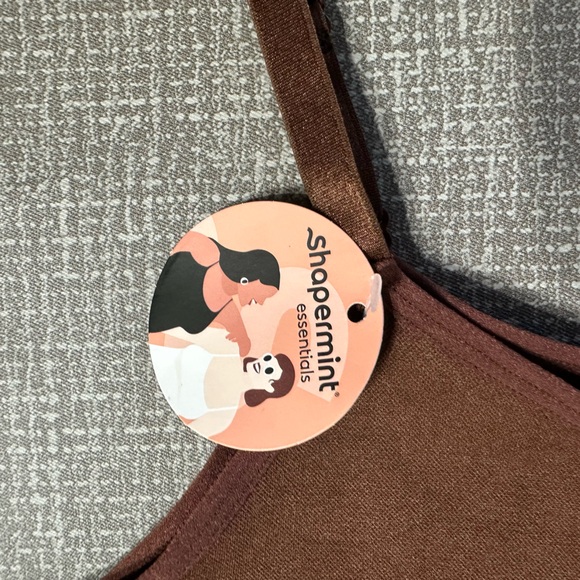 Shapermint Essentials Cami Size L Brown 360° Smoothing Shapewear Tank NWT - Picture 3 of 10